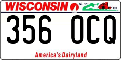 WI license plate 356OCQ