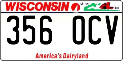 WI license plate 356OCV