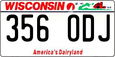WI license plate 356ODJ