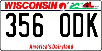 WI license plate 356ODK