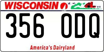 WI license plate 356ODQ