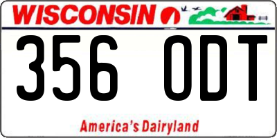 WI license plate 356ODT