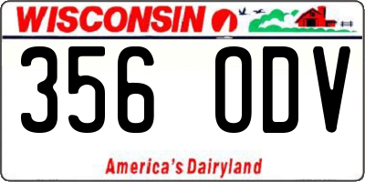 WI license plate 356ODV