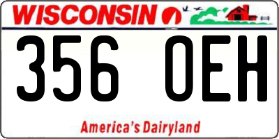 WI license plate 356OEH
