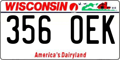 WI license plate 356OEK