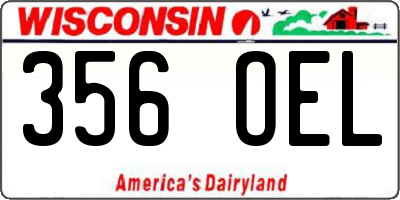 WI license plate 356OEL