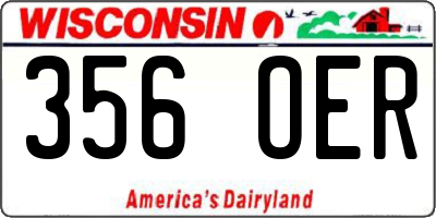 WI license plate 356OER