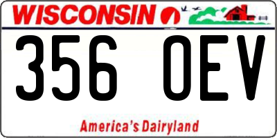 WI license plate 356OEV