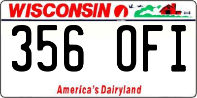 WI license plate 356OFI