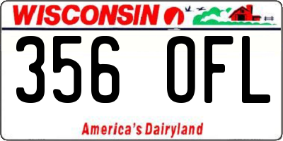 WI license plate 356OFL
