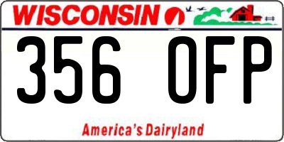 WI license plate 356OFP