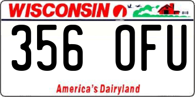 WI license plate 356OFU