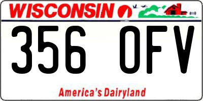 WI license plate 356OFV