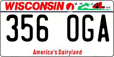 WI license plate 356OGA