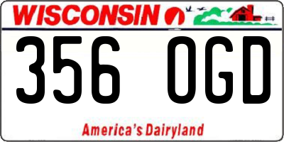 WI license plate 356OGD