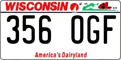 WI license plate 356OGF
