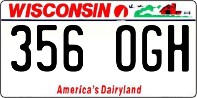 WI license plate 356OGH
