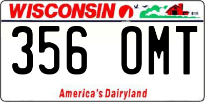 WI license plate 356OMT
