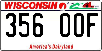 WI license plate 356OOF