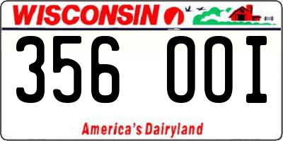 WI license plate 356OOI