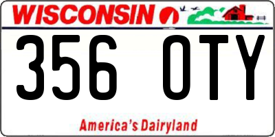 WI license plate 356OTY