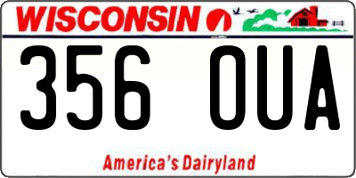 WI license plate 356OUA