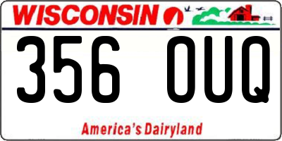 WI license plate 356OUQ