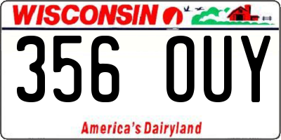 WI license plate 356OUY
