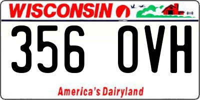 WI license plate 356OVH