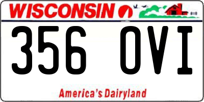 WI license plate 356OVI