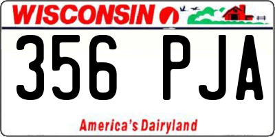 WI license plate 356PJA