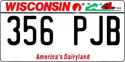 WI license plate 356PJB