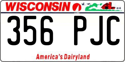 WI license plate 356PJC