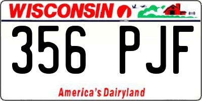 WI license plate 356PJF