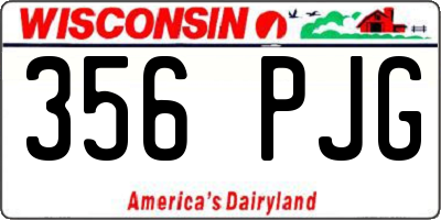 WI license plate 356PJG