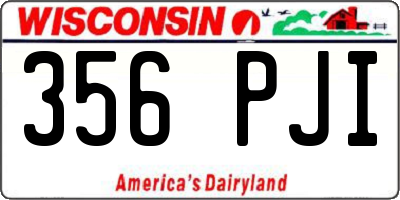 WI license plate 356PJI