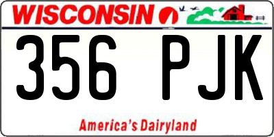 WI license plate 356PJK