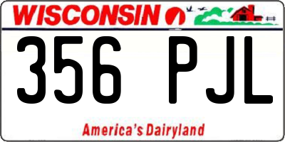 WI license plate 356PJL