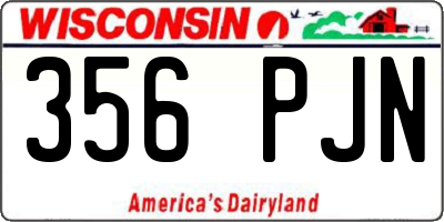WI license plate 356PJN