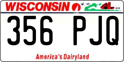 WI license plate 356PJQ