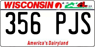 WI license plate 356PJS