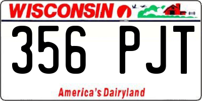 WI license plate 356PJT