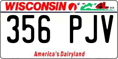 WI license plate 356PJV