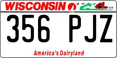WI license plate 356PJZ