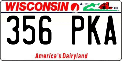 WI license plate 356PKA