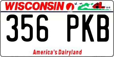 WI license plate 356PKB