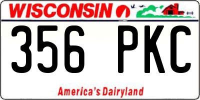 WI license plate 356PKC