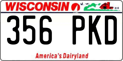 WI license plate 356PKD