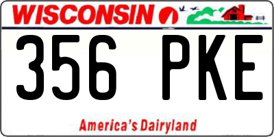 WI license plate 356PKE