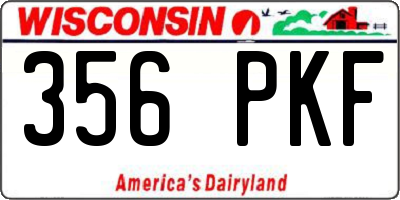 WI license plate 356PKF